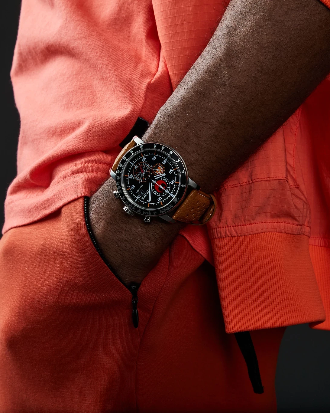 Rebel Pilot Black Dial Leather Strap CA0761-06W | CITIZEN